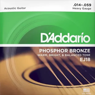 DAddario EJ18 Phosphor Bronze 14-59 - Struny gitarowe  - miniaturka - grafika 1