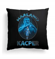 Poduszki dekoracyjne - Foto Poduszka Czarna ERLING HAALAND #2 - miniaturka - grafika 1
