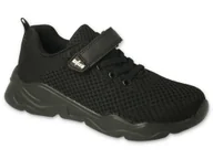Buty dla dziewczynek - Buty dziecięce sportowe na rzepy lekkie Befado 516X263 czarne-28 - miniaturka - grafika 1