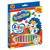 Szkolne artykuły papiernicze - Bambino Kredki Ołówkowe Szkolne 12 Kolorów + Temperówka - miniaturka - grafika 1