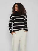 Swetry damskie - Vila Sweter w kolorze czarno-białym - miniaturka - grafika 1