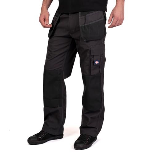 Lee Cooper Męskie spodnie cargo z kaburą, szaro-czarne, 42W 31L UK