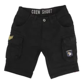 Spodnie męskie - spodnie bojówki krótkie ALPHA INDUSTRIES - CREW SHORT PATCH BLACK-36 - miniaturka - grafika 1