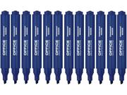 Przybory szkolne - Office Products Marker permanentny ścięty 1-5mm linia) niebieski 12 sztuk - miniaturka - grafika 1