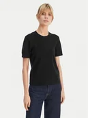 Koszulki i topy damskie - Calvin Klein T-Shirt LV147E303G Czarny Regular Fit - miniaturka - grafika 1