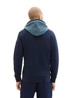 Bluzy męskie - TOM TAILOR Męska bluza z kapturem, 10668-sky Captain Blue, M - miniaturka - grafika 1