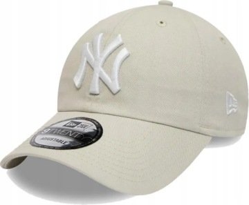 Czapka z daszkiem New Era 60348843 bawełniana kremowa bejsbolówka modna