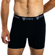 Majtki męskie - Bokserki męskie GymBeam Strix Men’s Essential Boxers 2Pack Black M - miniaturka - grafika 1
