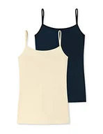 Koszulki i topy damskie - Schiesser 2 szt. top spaghetti Prosty Kobiety, Ciemnoniebieski żółty, 38 - miniaturka - grafika 1