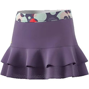 adidas dziewczęca spódnica z falbanką G Tech Purple/Shock Yellow 1415Y - Spódnice - miniaturka - grafika 1