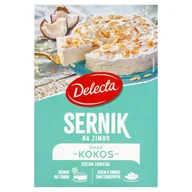 Dodatki do ciast w proszku - Delecta Sernik na zimno smak kokos 200 g - miniaturka - grafika 1