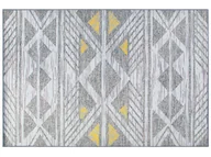 Dywany - Beliani Dywan 140 x 200 cm szaro-żółty KARGI - miniaturka - grafika 1
