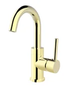 Baterie umywalkowe - Bateria umywalkowa Besco Illusion jasne złoto BU-III-JZ - miniaturka - grafika 1