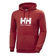 Bluzy męskie - Męska Bluza HELLY HANSEN HH LOGO HOODIE 33977_163 – Czerwony - miniaturka - grafika 1