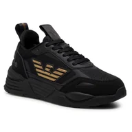 Sneakersy damskie - Emporio Armani Sneakersy EA7 X8X070 XK165 M701 Triple Black/Gold - miniaturka - grafika 1