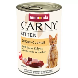 Animonda Carny Kitten, 12 x 400 g - Koktajl drobiowy - Mokra karma dla kotów - miniaturka - grafika 1