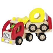 Samochody i pojazdy dla dzieci - Goki, drewniana Laweta dla małego budowniczego - miniaturka - grafika 1