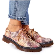Półbuty damskie - Damskie Skórzane Półbuty Oxfordy Maciejka 04087-46 Multikolor wielokolorowe - miniaturka - grafika 1