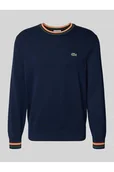 Swetry męskie - Sweter z dzianiny o kroju regular fit z czystej bawełny - Lacoste - miniaturka - grafika 1