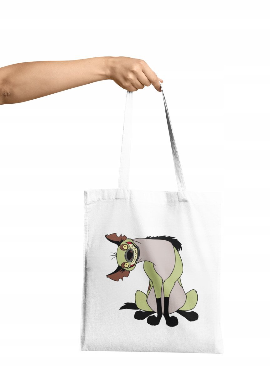 TORBA SHOPPER MATERIAŁOWA NA RAMIĘ HIENA ŚMIESZNE KRÓL LEW PREZNET WYBÓR