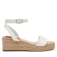 Espadryle damskie - Espadryle Tommy Hilfiger Tommy Hilfiger Espad Mid Wedge FW0FW08805 Écru - miniaturka - grafika 1