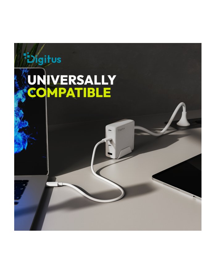 digitus Ładowarka sieciowa/zasilacz USB GaN 140W, 3x USB-C, 1x USB-A, Biała DA-10305