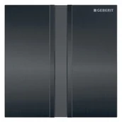 Przyciski spłukujące - GEBERIT 116.026.QD.1 Zawór spłukujący Geberit do pisuarów, zasilanie 230V, Typ 50, chrom szczotk., czarny chrom - miniaturka - grafika 1