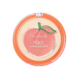 Lovely Peach Blusher & Highlighter rozświetlające duo do twarzy 7g - Rozświetlacze do twarzy i ciała - miniaturka - grafika 1