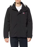 Kurtki męskie - Tommy Jeans Parka męska Tju Three in One, Czarny, XS - miniaturka - grafika 1