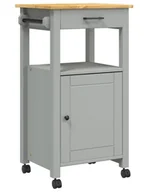 Wózki kuchenne - Klasyczny szary wózek kuchenny z szufladą T6-A84 - miniaturka - grafika 1