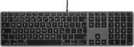 Klawiatury - LMP Large Font USB Keyboard 110 keys wired USB keyboard with 2x USB and aluminum upper cover - UK - space gray 24266 - miniaturka - grafika 1