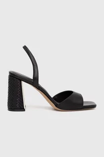 Sandały damskie - Aldo sandały skórzane MIRALE kolor czarny - grafika 1