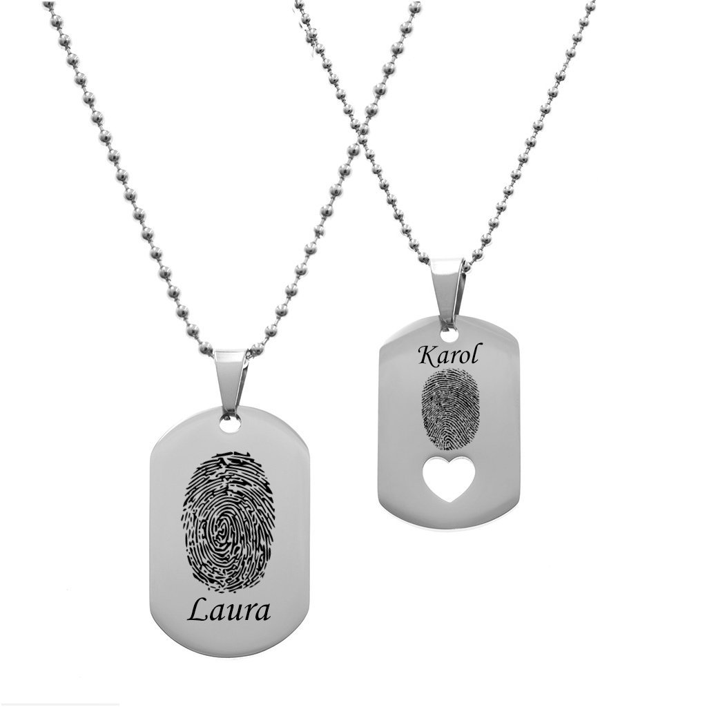 Naszyjniki z GRAWEREM dla PARY na WALENTYNKI serce