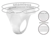 Majtki męskie - Sesto Senso, Stringi męskie bezszwowe, białe, rozmiar L/XL - miniaturka - grafika 1