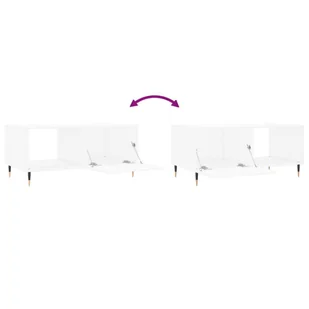 Stolik kawowy, biały, 90x50x40 cm, materiał drewnopochodny Lumarko! - Ławy i stoliki kawowe - miniaturka - grafika 10