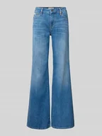 Spodnie damskie - Jeansy z niskim stanem o kroju extra wide leg z 5 kieszeniami model ‘G13’ - miniaturka - grafika 1