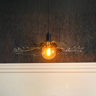 Dyberg Larsen Lampa wisząca designerska Flora, możliwość ściemniania, czarny, salon / jadalnia, metal, design - Lampy sufitowe - miniaturka - grafika 1