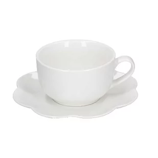 Zestaw 4 Filiżanek Ze Spodkiem 425 Ml Villadeifiori La Porcellana Bianca - Filiżanki - miniaturka - grafika 1