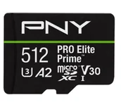 Karty pamięci - PNY microSDXC PRO Elite Prime 512GB 200/150 MB/s V30 A2 - miniaturka - grafika 1