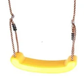 Leżaczki i huśtawki - Sharky Huśtawka z siedziskiem z liną i pierścieniem - żółta - miniaturka - grafika 1