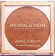 Pudry do twarzy - Makeup Revolution Bake&Blot Puder Prasowany 03 Orange 5g - miniaturka - grafika 1