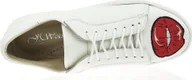 Trampki damskie - Wolski Białe tenisówki skórzane z haftem J. Wolski -36 - miniaturka - grafika 1