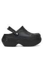 Klapki i japonki damskie - Crocs Klapki BELLA CLOG 210062-001 Czarny - miniaturka - grafika 1