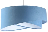Lampy sufitowe - Niebiesko-biała welurowa lampa wisząca - EX996 K1-N30 - miniaturka - grafika 1