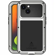 Etui i futerały do telefonów - LOVE MEI Etui Pancerne + szkło Powerful do iPhone 14 srebrne - miniaturka - grafika 1