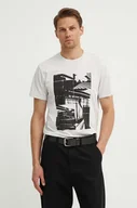 Koszulki męskie - G-Star Raw t-shirt bawełniany męski kolor szary z nadrukiem D24686-336 - miniaturka - grafika 1