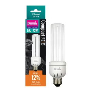 Arcadia Żarówka Kompaktowa D3+ Desert (Uvb 12%) 23W E27 - Akcesoria do terrarium - miniaturka - grafika 1