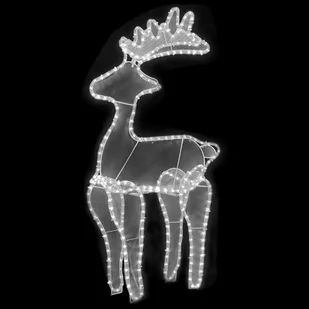 vidaXL Świąteczna dekoracja, renifer z siatki, 306 LED, 60x24x89 cm - Ozdoby bożonarodzeniowe - miniaturka - grafika 1
