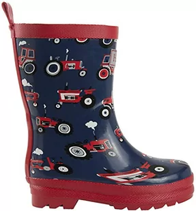 Hatley Rain Boot kalosze dla chłopców, niebieski - Niebieski czerwony tractors - 21 EU - Kalosze damskie - miniaturka - grafika 1