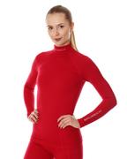 Bielizna sportowa damska - Bluza termoaktywna damska Brubeck Extreme Wool LS11930 malinowy - miniaturka - grafika 1